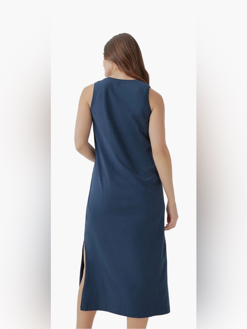 Pact Women’s Softspun Tank Midi Dress In French Navy